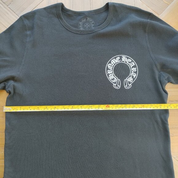Chrome Hearts Horseshoe Thermal Waffle T-Shirt Black Long Sleeve size XXL (New) - Picture 6 of 11